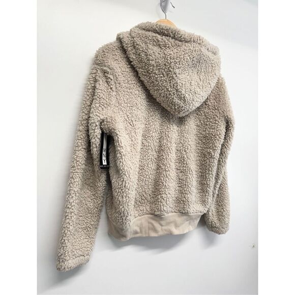 Marc New York Teddy Bear Hooded Jacket Size Extra Small Tan Fleece Full Zip NWT - Picture 5 of 10